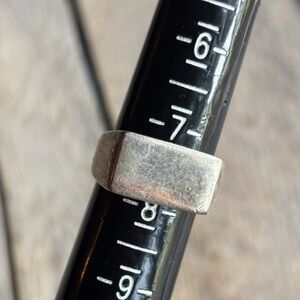 Sterling Silver UNMARKED Simple Plaque Ring